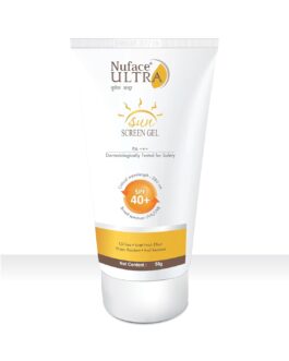 Nu-face Ultra Sunscreen Gel SPF 40+++ | Oil-Free, Water-Resistant Broad Spectrum Sun Protection | Lightweight Matte Finish | For All Skin Types | 50g